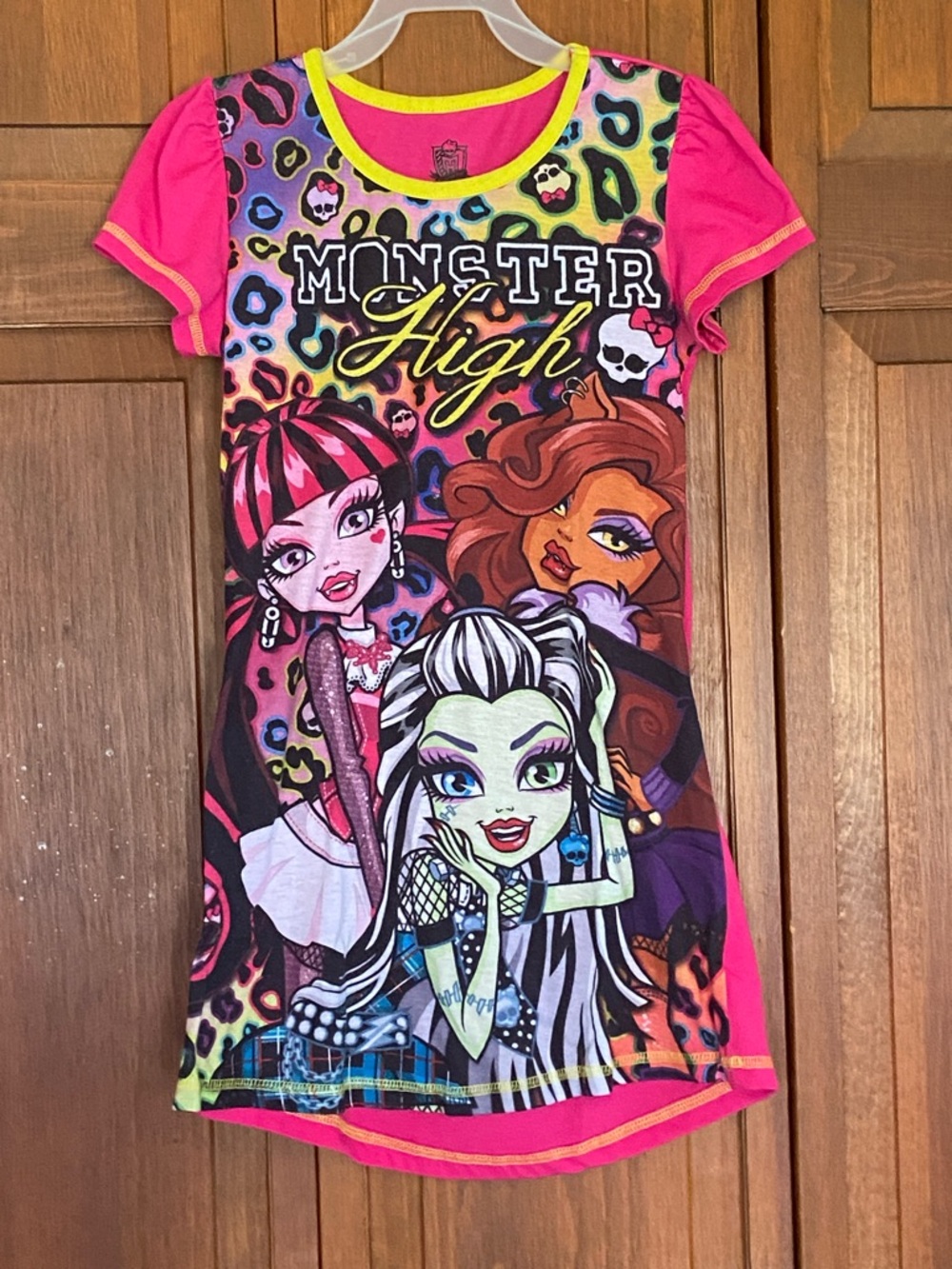 Monster High Nightgown features Frankie Stein Draculaura & Clawdeen Wolf